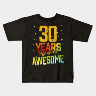 30 Years Of Being Awesome Gifts 30th Anniversary Gift Vintage Retro Funny 30 Years Birthday Men Women Kids T-Shirt